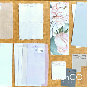 Material colour selections for soft furnishings for home renovation