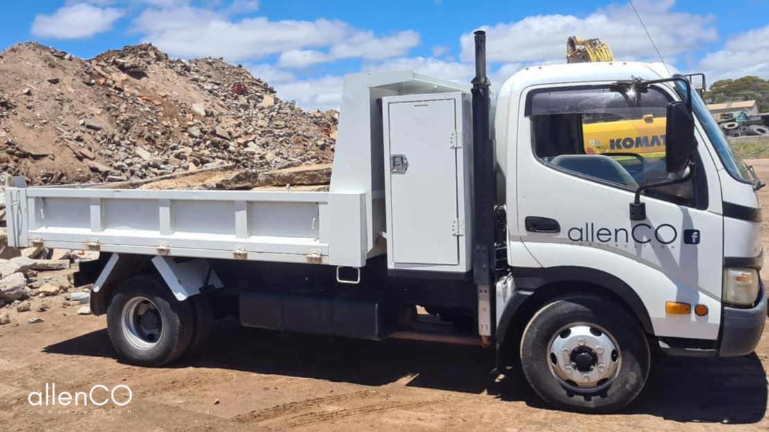 allenCO construction truck as a building materials recycling plant.